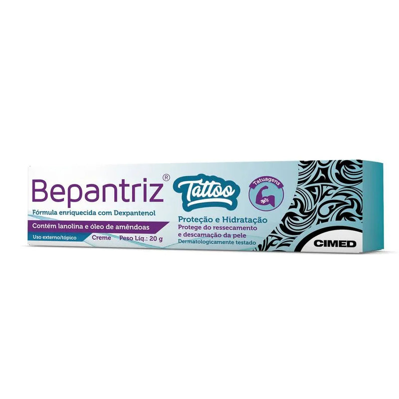 Bepantriz Tatto Creme para Proteção e Hidratação de Tatuagens 20g Cimed