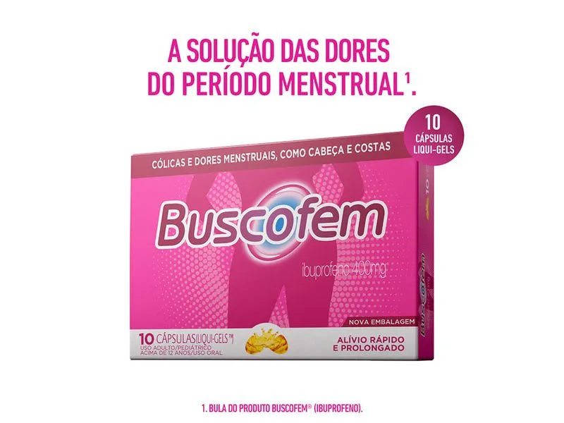 Buscofem 400mg 10 Cápsulas Gelatinosas Moles