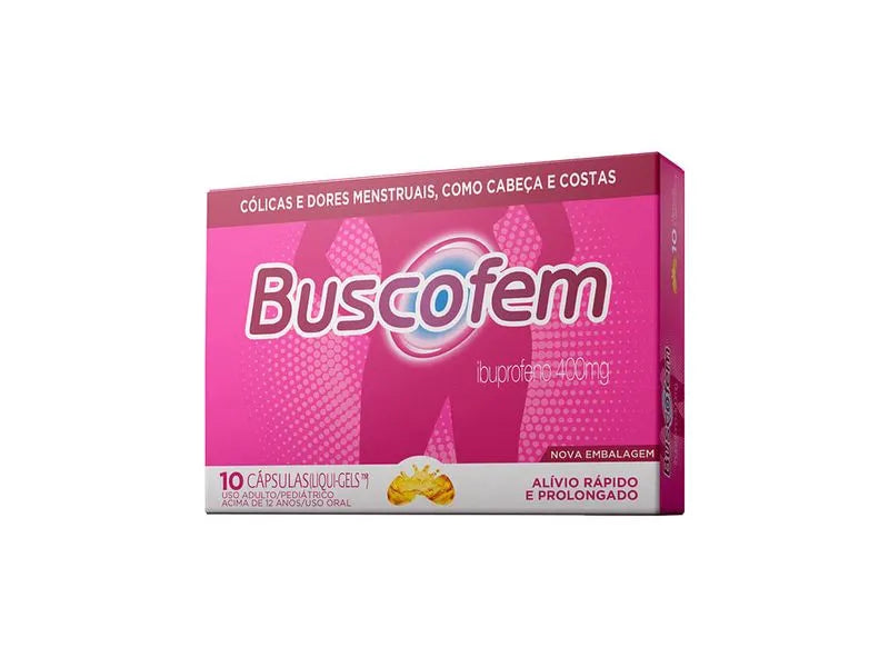 Buscofem 400mg 10 Cápsulas Gelatinosas Moles