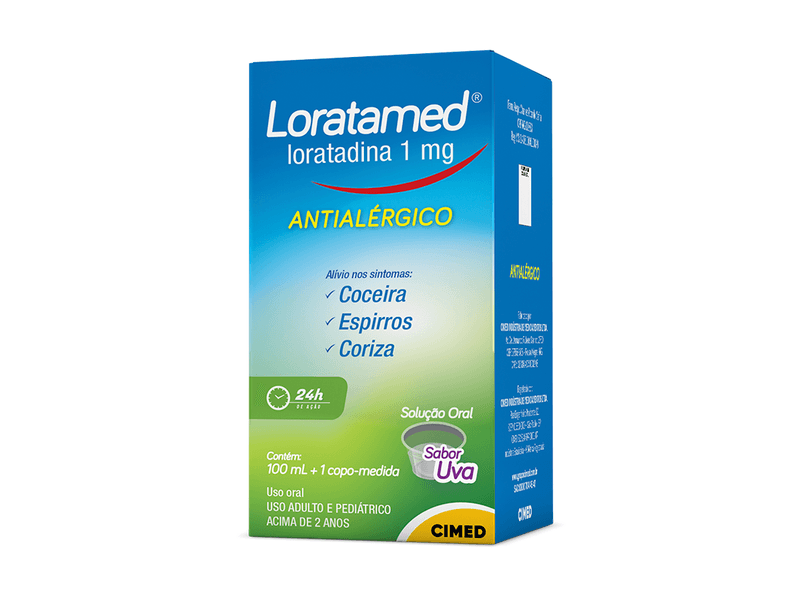 Loratamed Xarope 1mg/ml Sabor Uva 100ml