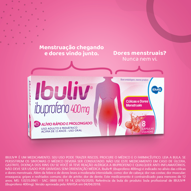 Ibuliv 400mg 8 Cápsulas Líquidas