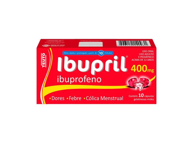 Ibupril 400mg 10 Cápsulas Gelatinosas Moles