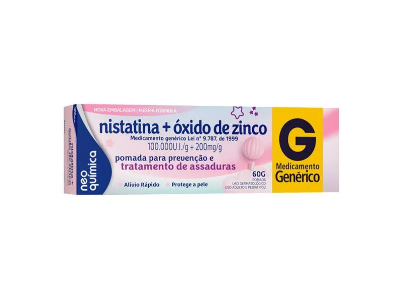 Nistatina 100.000ui/g + Óxido de Zinco 200mg/g Neo Química Pomada 60g