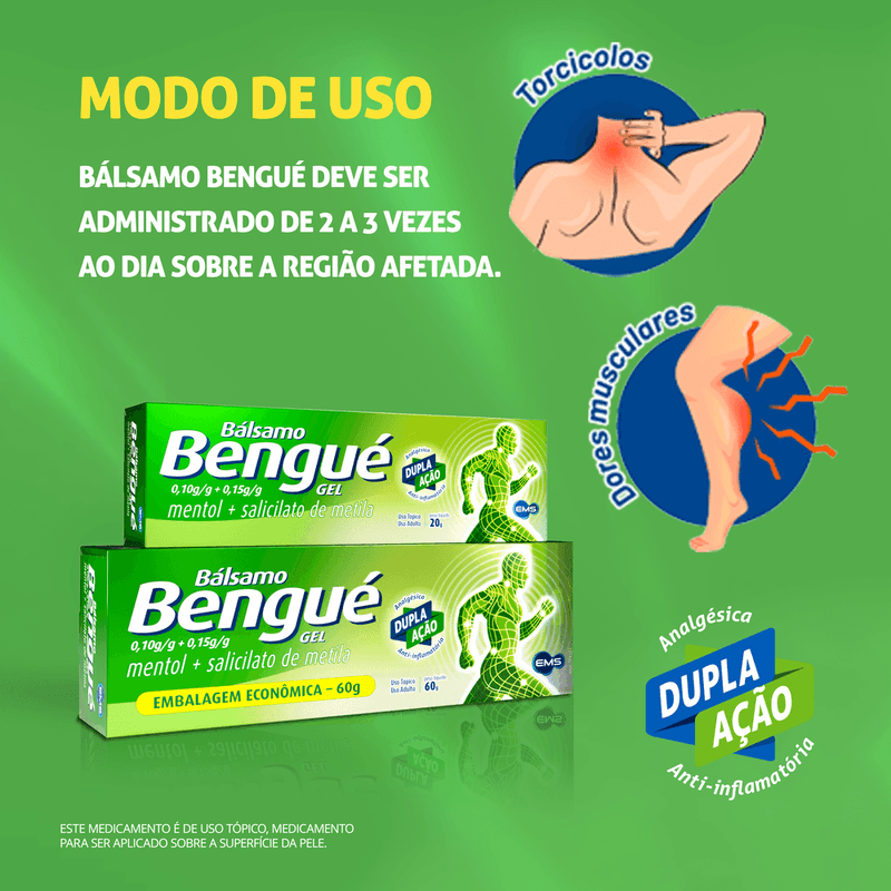 Bálsamo Bengué 0,10g/g + 0,15g/g Gel com 20g