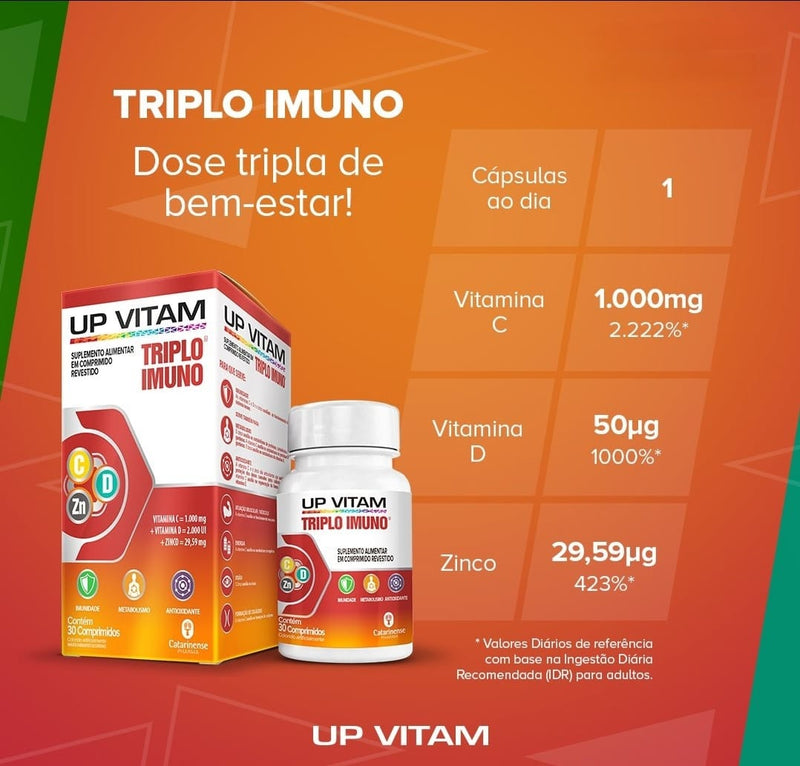 Up vitam triplo imuno 30 comprimidos