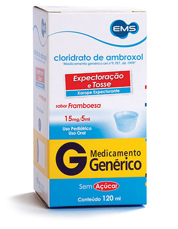 Cloridrato de Ambroxol 15mg/5ml xarope 120ml EMS Genérico