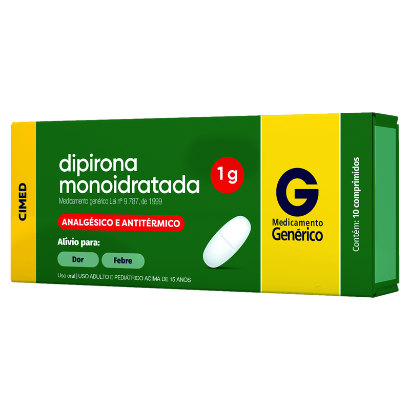 Dipirona Monoidratada 1G - 10 comprimidos