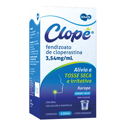 Clopê Cloridrato de Cloperastina 3,54mg/ml Sabor Coco Xarope 120m